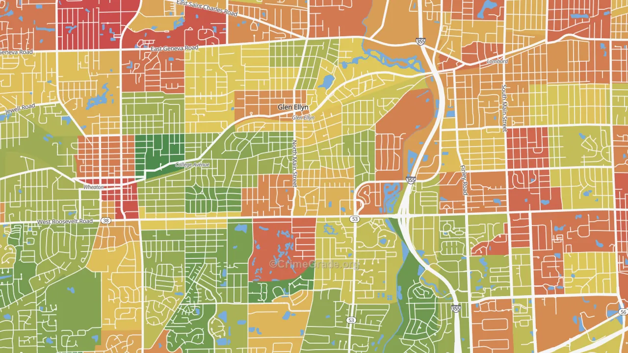 60137, IL Map of Drug-Related Crime Rates