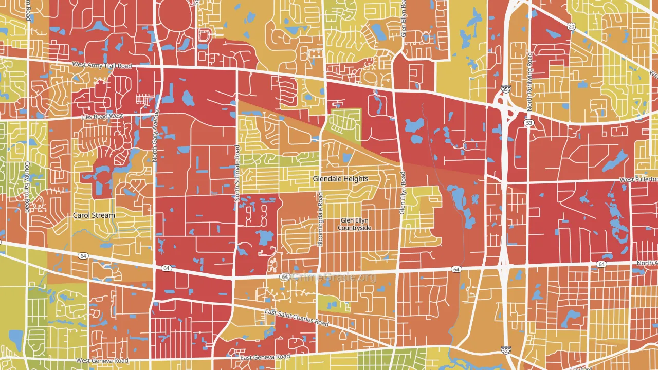 60139, IL Map of Drug-Related Crime Rates