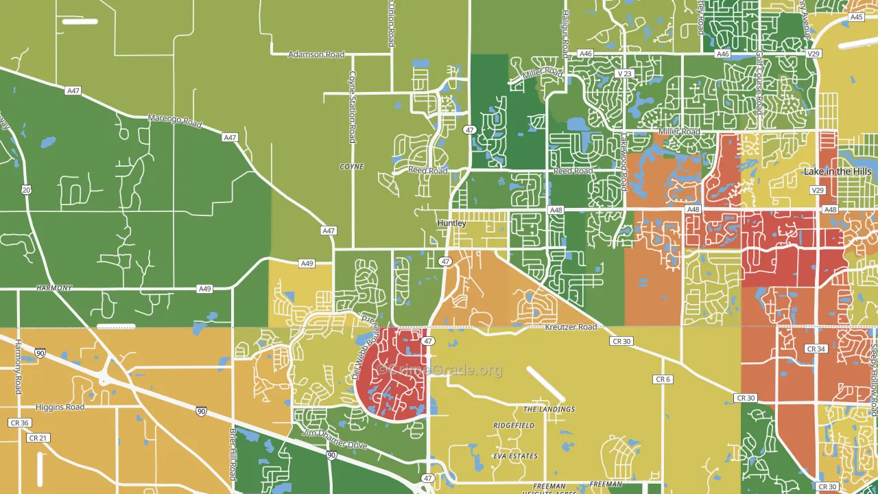 60142, IL Map of Drug-Related Crime Rates