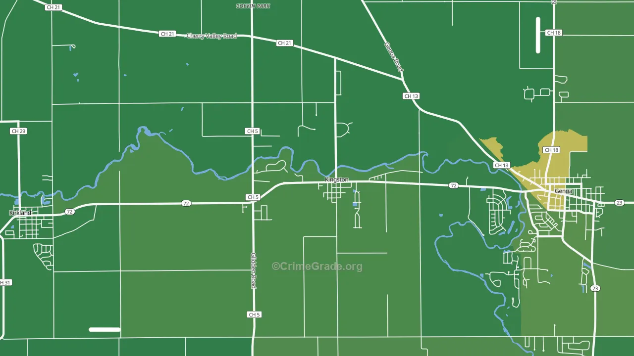 60145, IL Map of Drug-Related Crime Rates