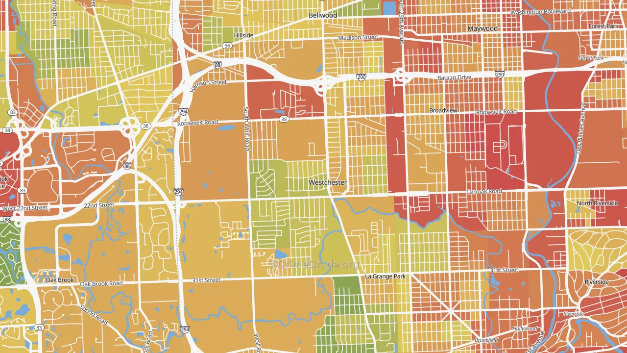 60154, IL Map of Drug-Related Crime Rates