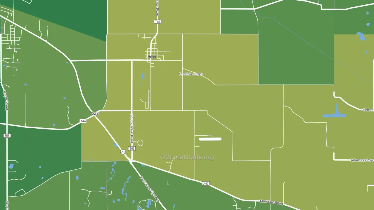60180, IL Map of Drug-Related Crime Rates