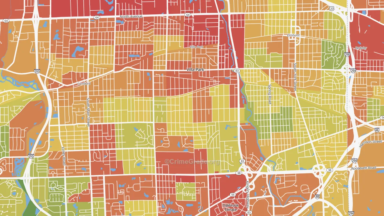 60181, IL Map of Drug-Related Crime Rates