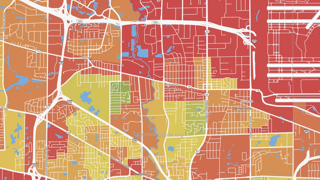60191, IL Map of Drug-Related Crime Rates
