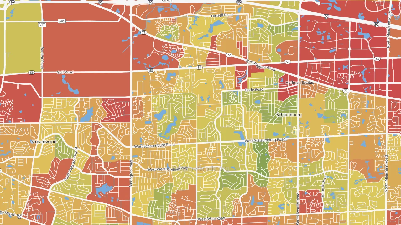 60194, IL Map of Drug-Related Crime Rates