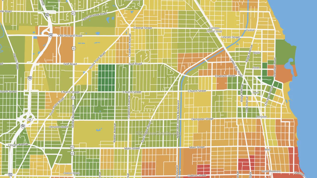 60203, IL Map of Drug-Related Crime Rates