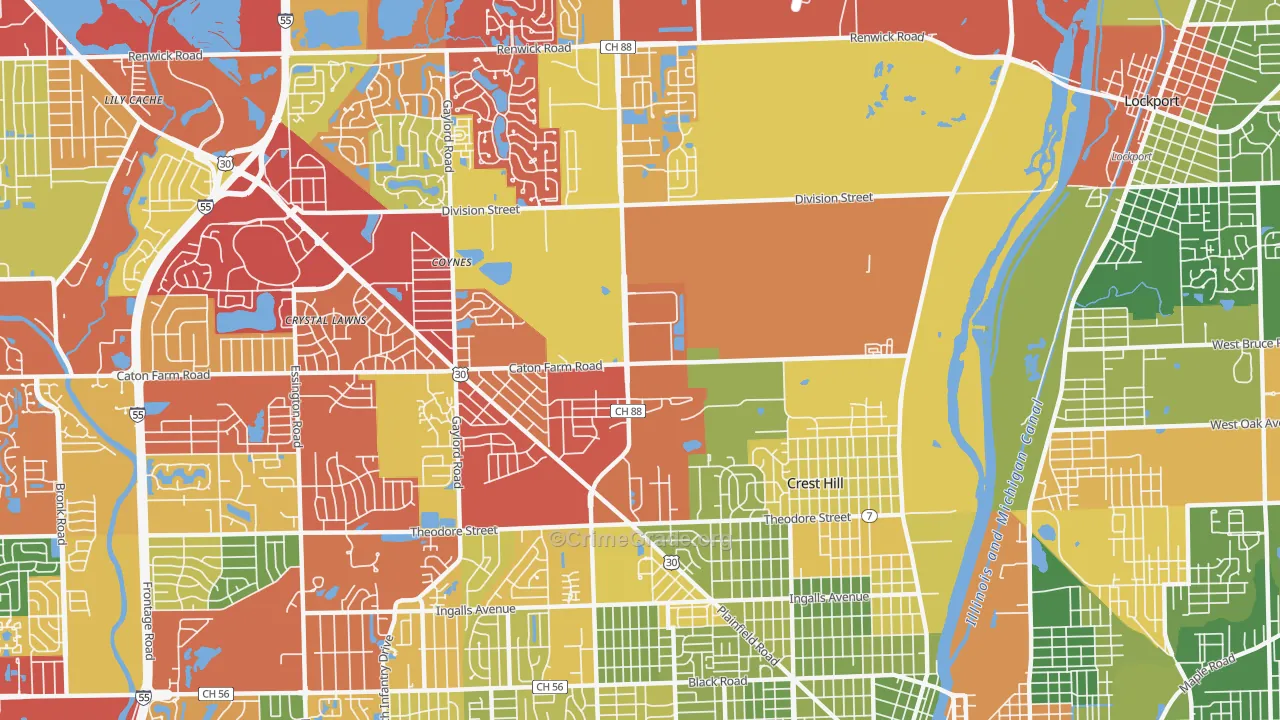 60403, IL Map of Drug-Related Crime Rates