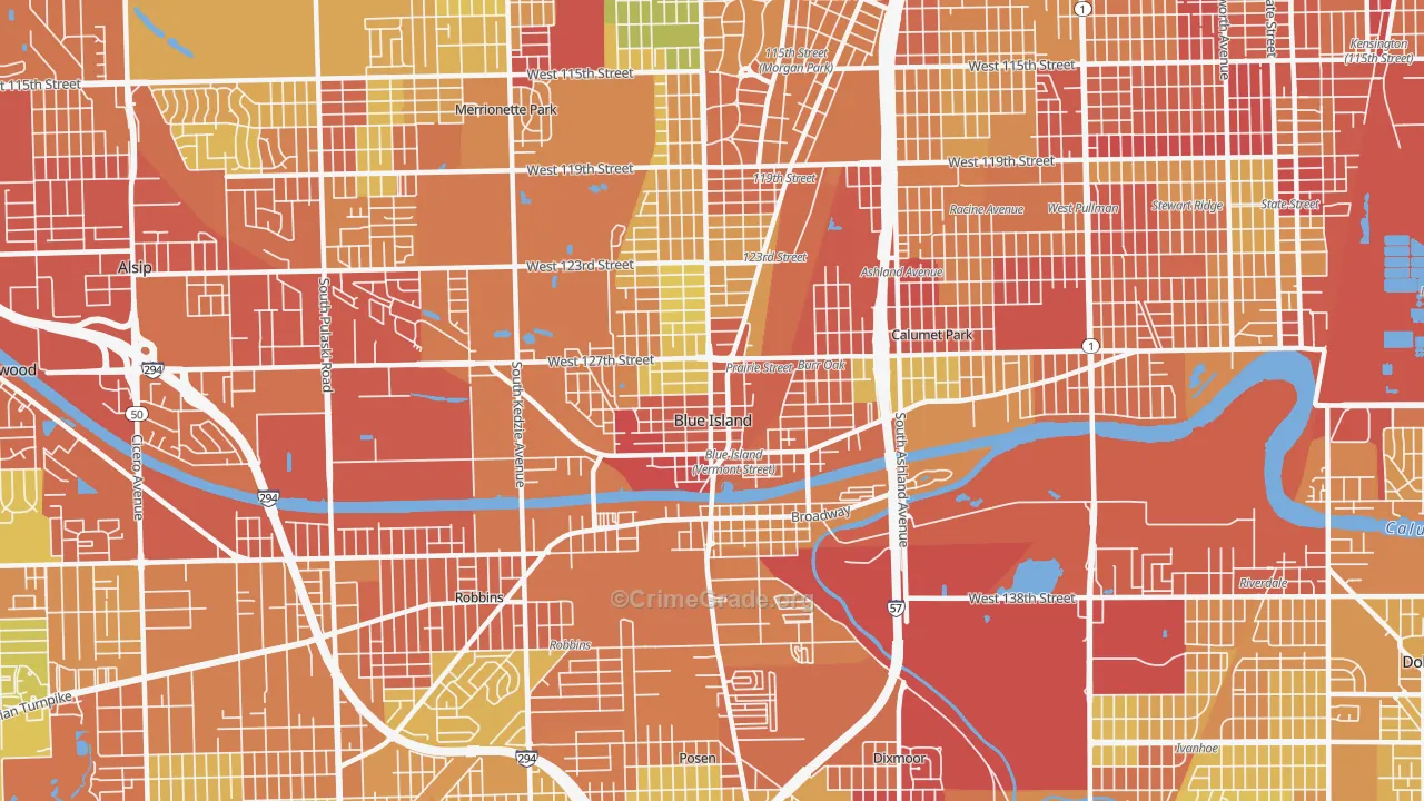 60406, IL Map of Drug-Related Crime Rates