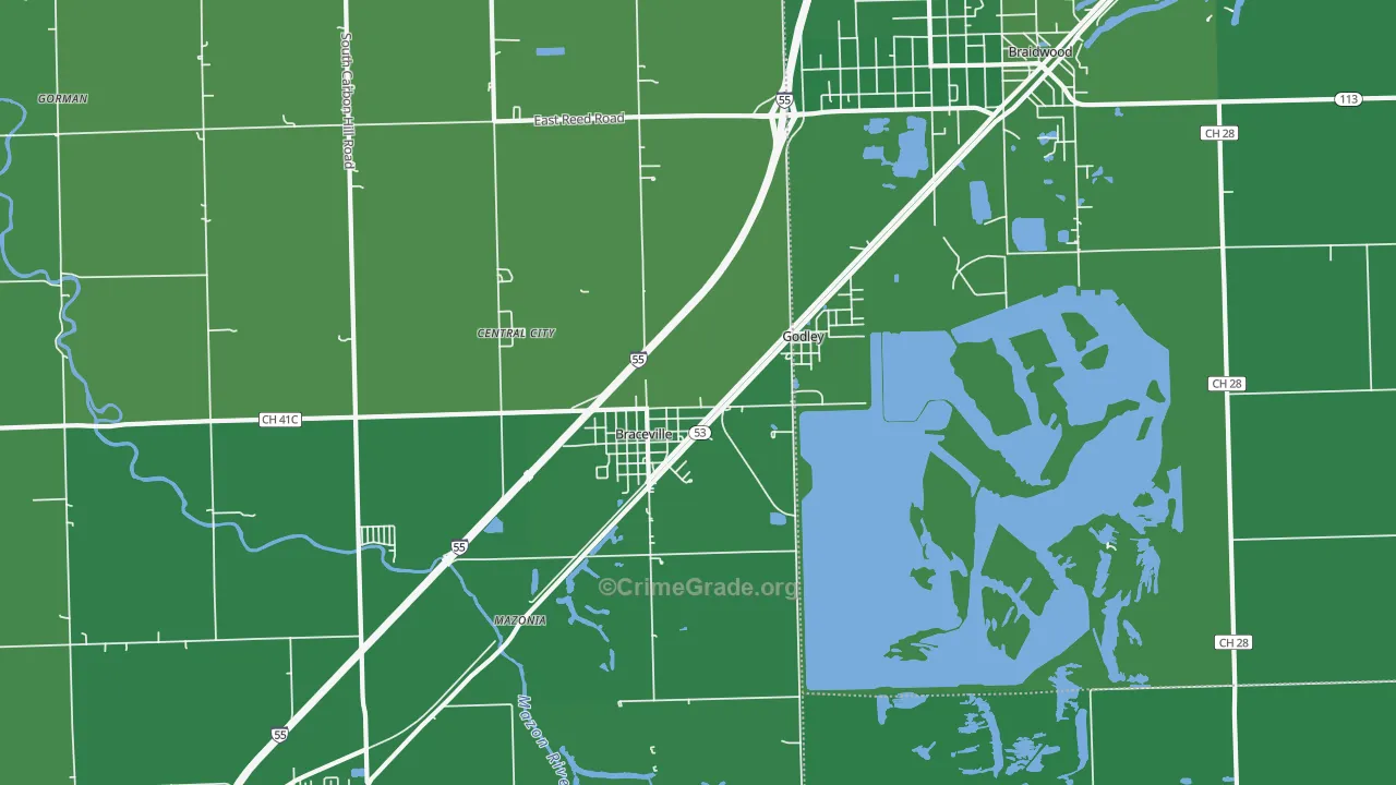 60407, IL Map of Drug-Related Crime Rates