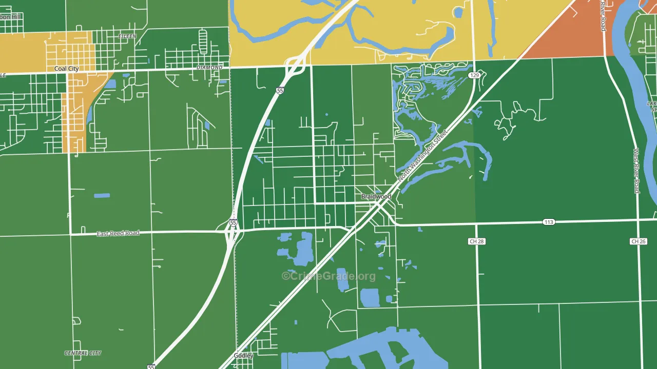 60408, IL Map of Drug-Related Crime Rates