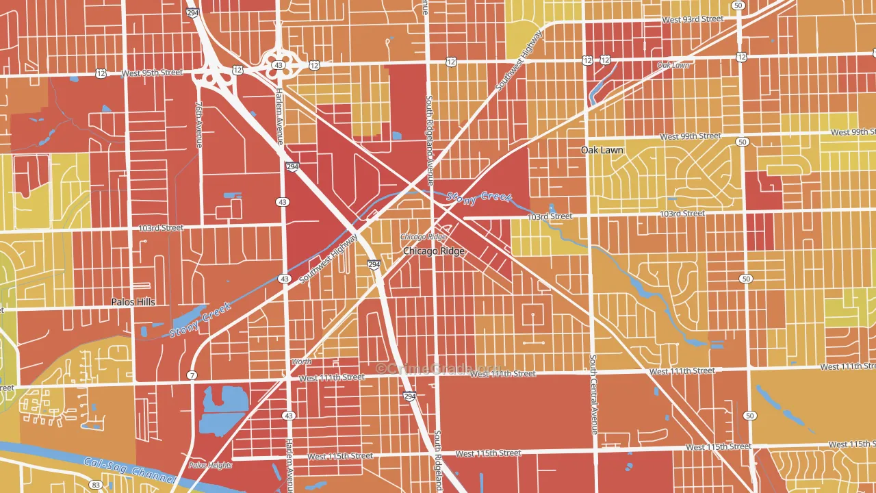 60415, IL Map of Drug-Related Crime Rates