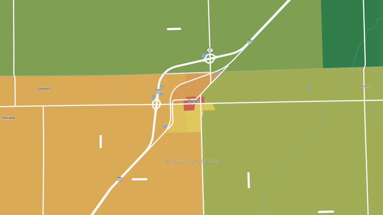 60420, IL Map of Drug-Related Crime Rates