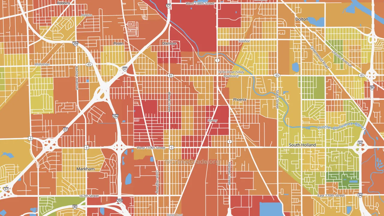 60426, IL Map of Drug-Related Crime Rates