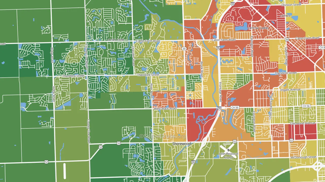 60431, IL Map of Drug-Related Crime Rates