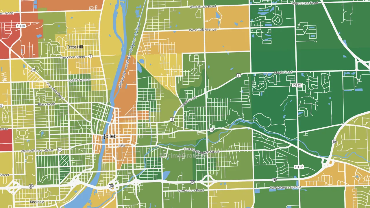 60432, IL Map of Drug-Related Crime Rates