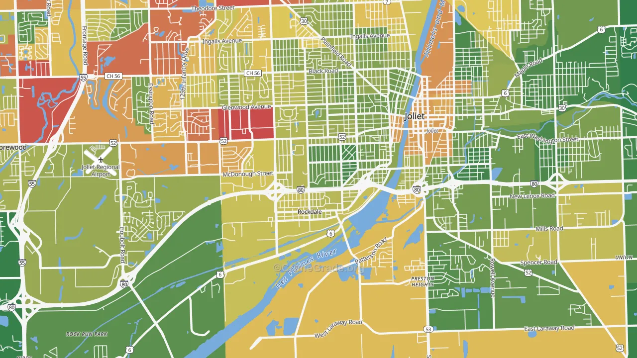 60436, IL Map of Drug-Related Crime Rates