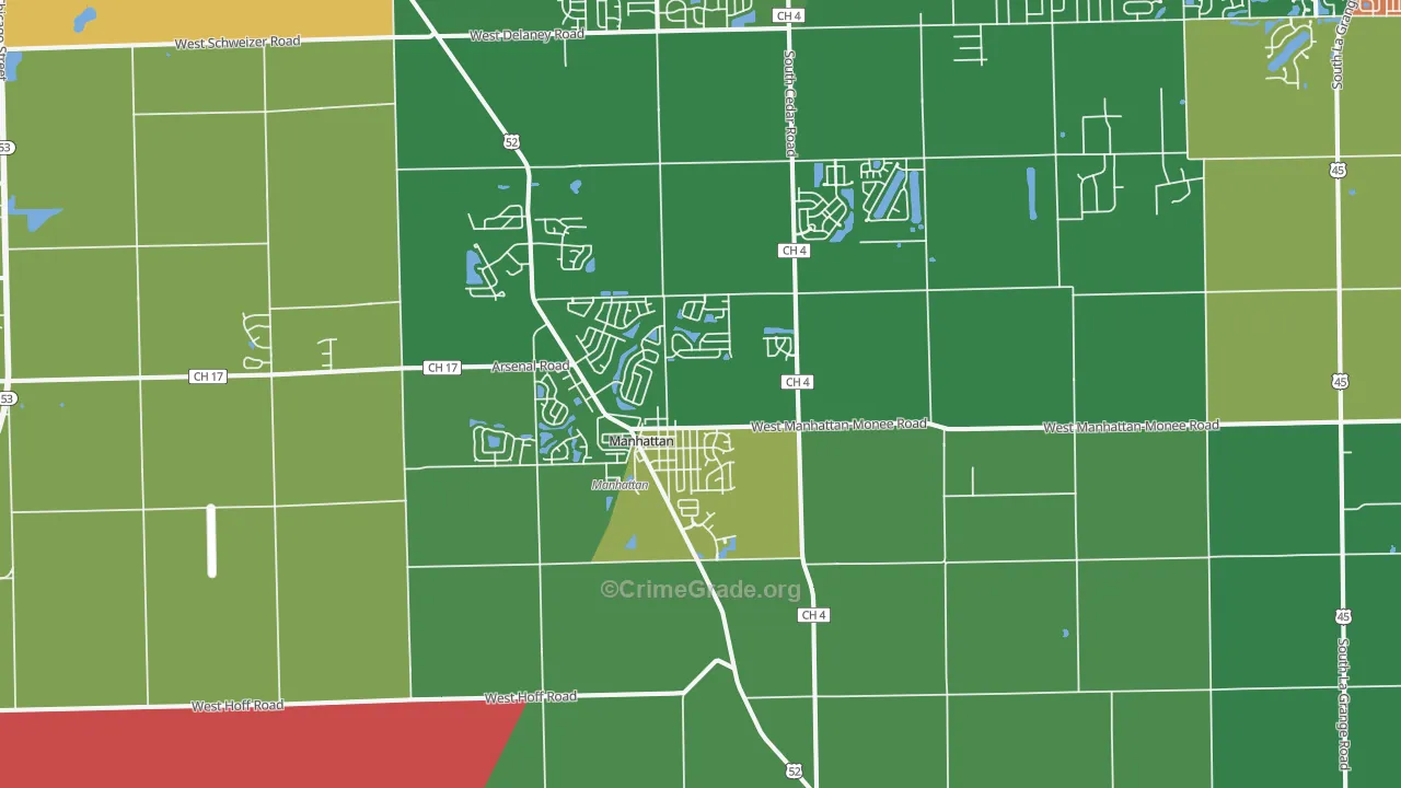 60442, IL Map of Drug-Related Crime Rates