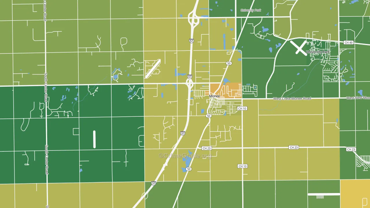 60449, IL Map of Drug-Related Crime Rates