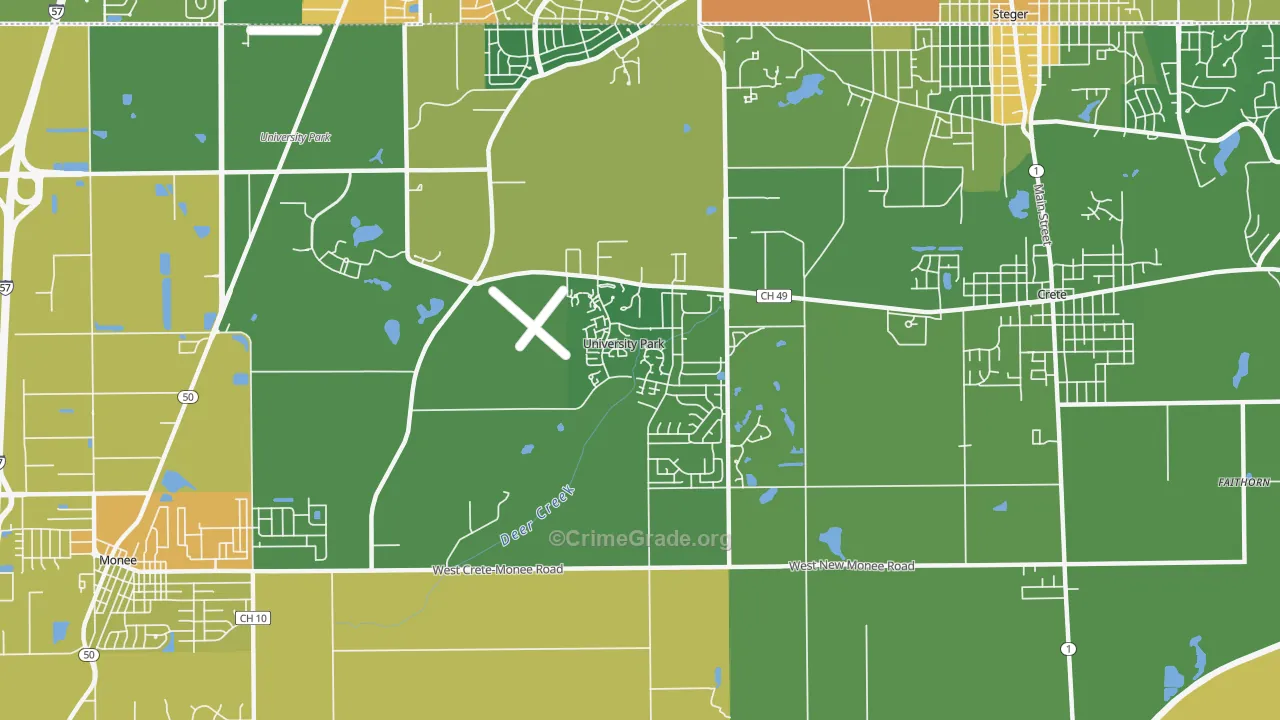 60484, IL Map of Drug-Related Crime Rates