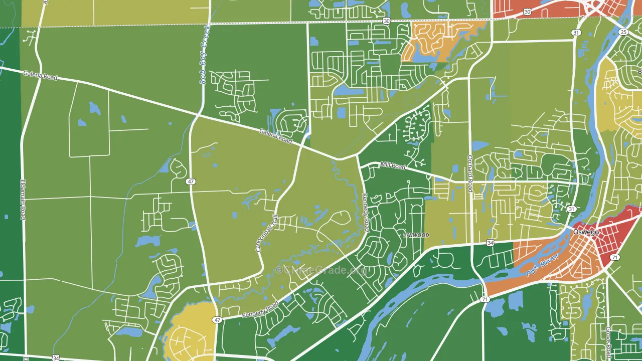 60512, IL Map of Drug-Related Crime Rates