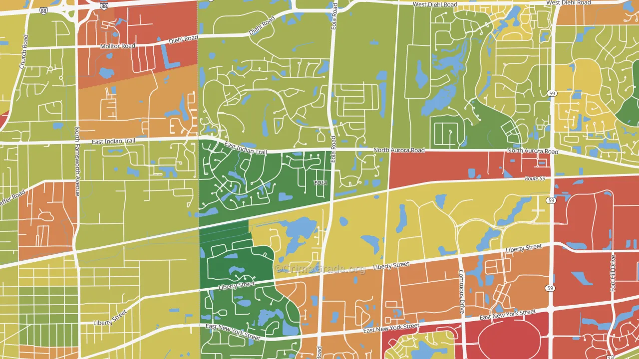 60519, IL Map of Drug-Related Crime Rates