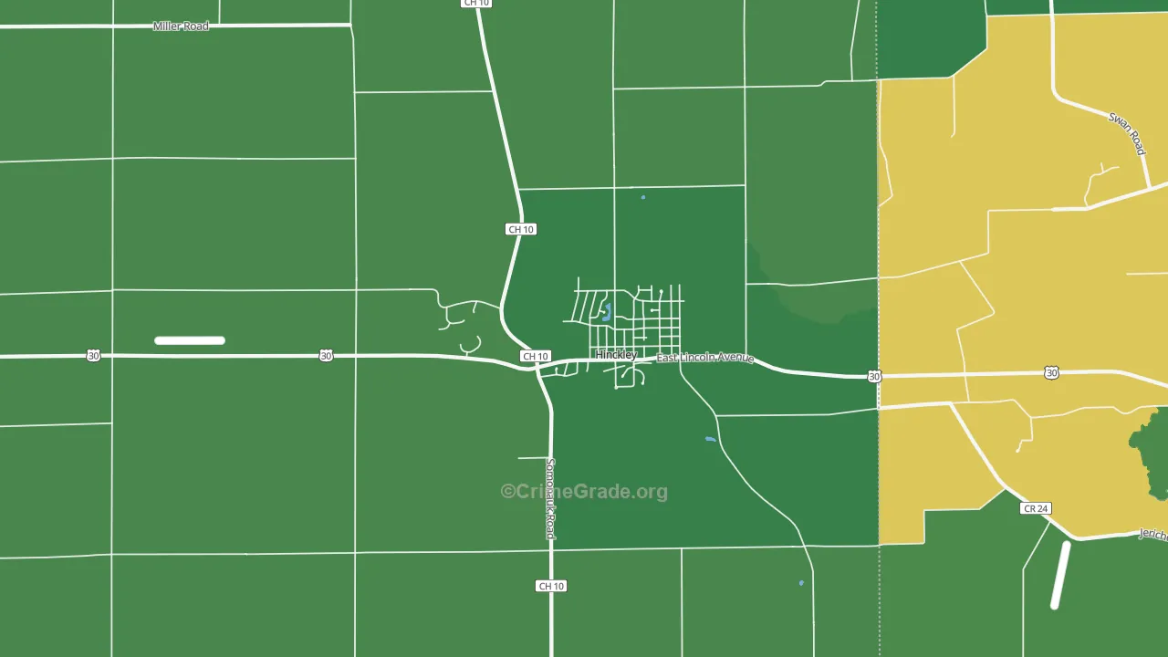 60520, IL Map of Drug-Related Crime Rates