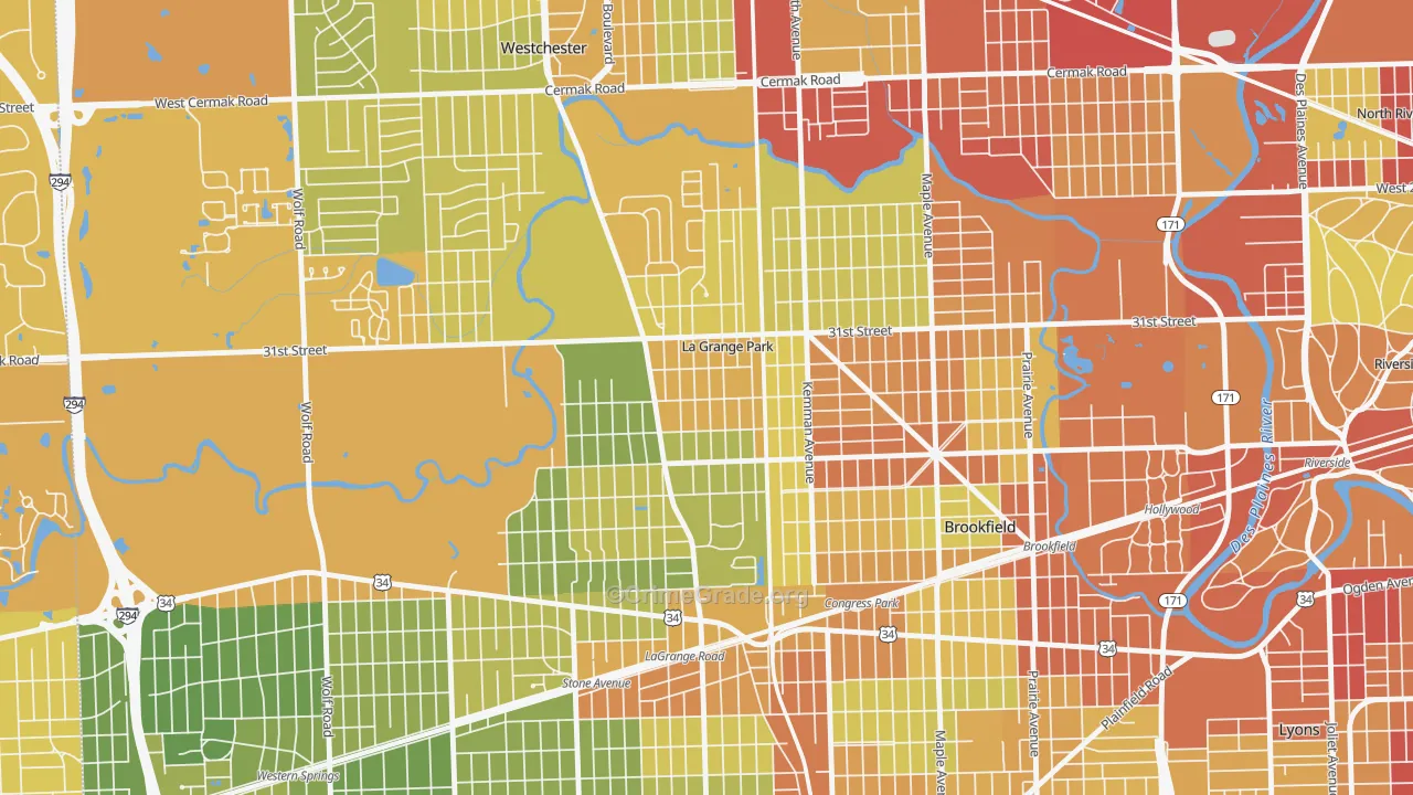 60526, IL Map of Drug-Related Crime Rates