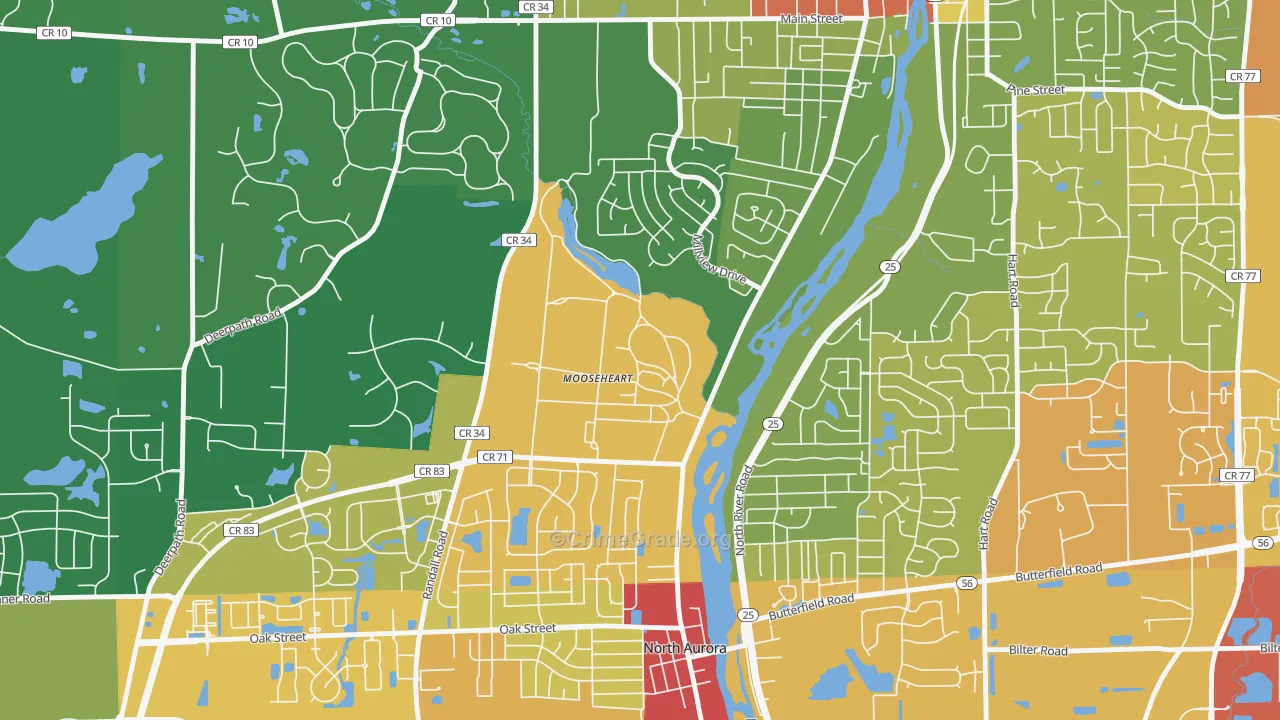 60539, IL Map of Drug-Related Crime Rates