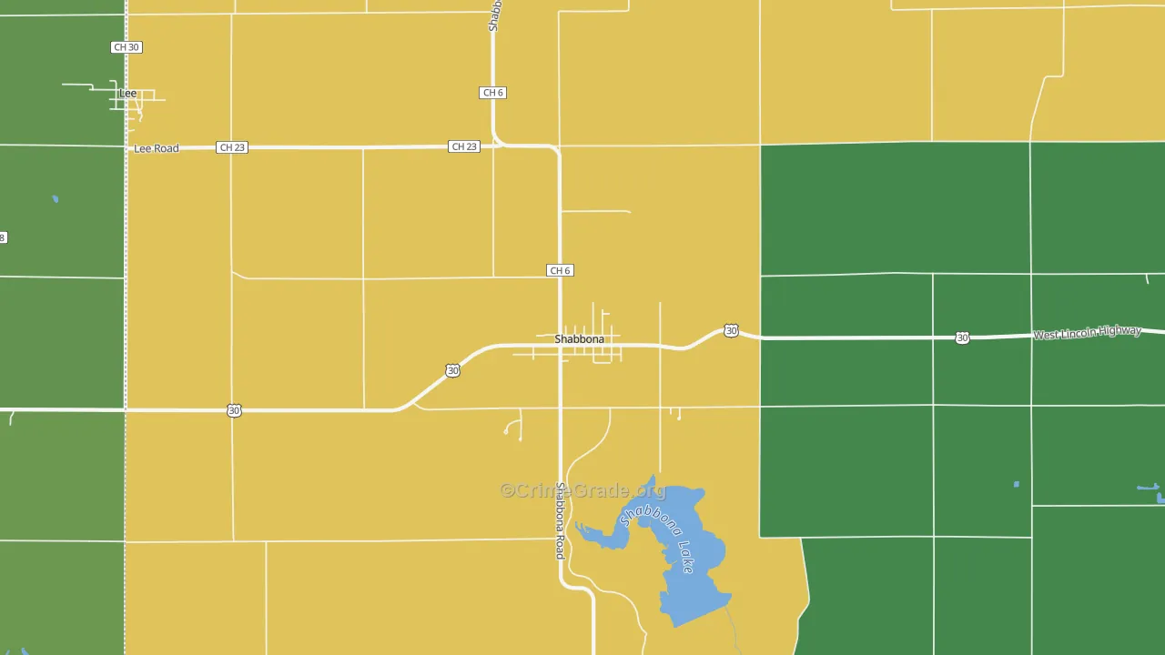 60550, IL Map of Drug-Related Crime Rates