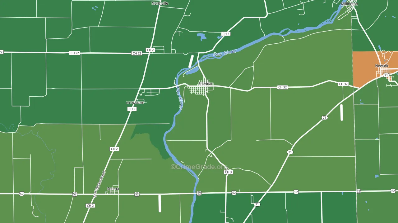 60551, IL Map of Drug-Related Crime Rates