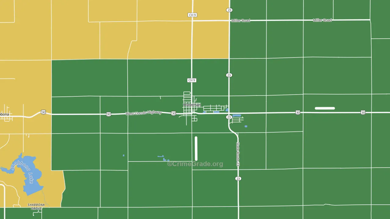60556, IL Map of Drug-Related Crime Rates