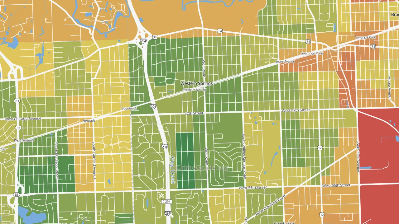 60558, IL Map of Drug-Related Crime Rates