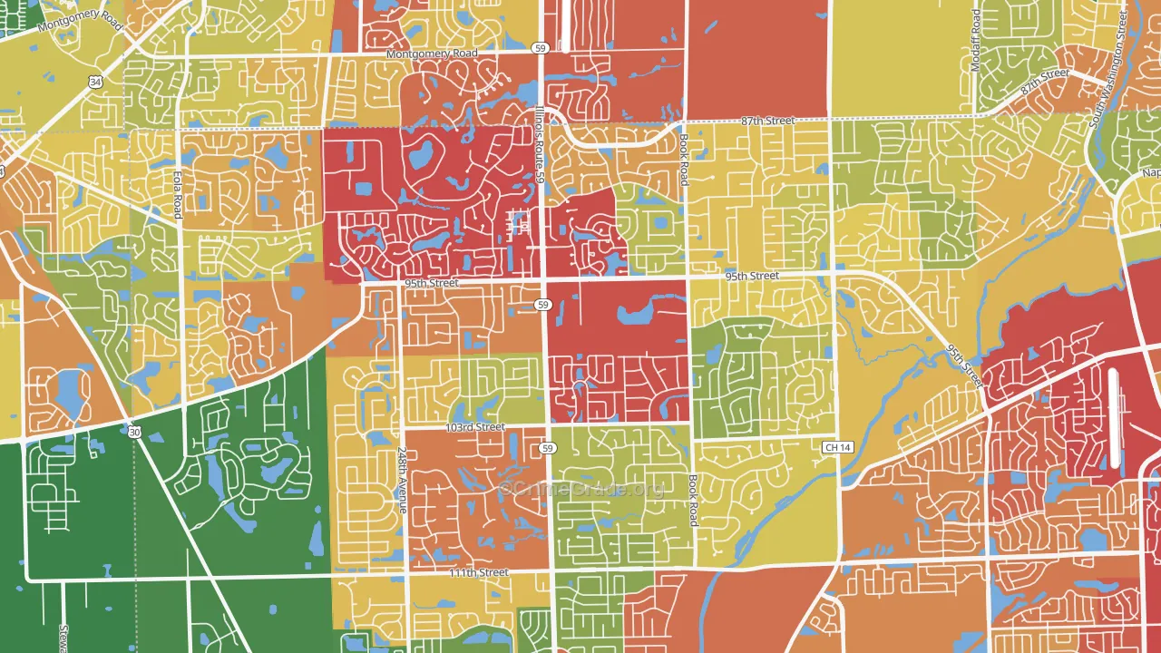 60564, IL Map of Drug-Related Crime Rates