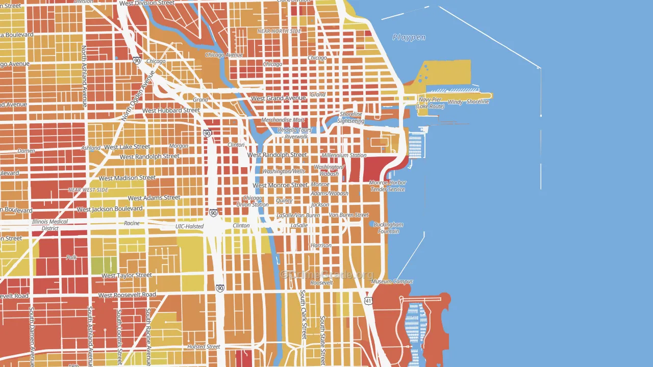 60603, IL Map of Drug-Related Crime Rates