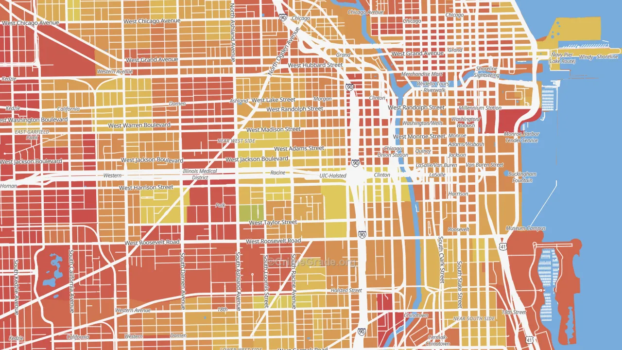 60607, IL Map of Drug-Related Crime Rates