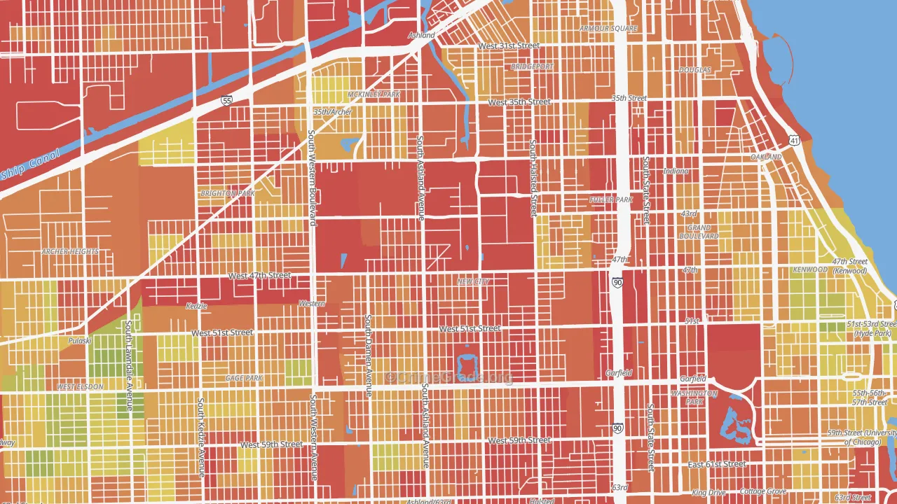 60609, IL Map of Drug-Related Crime Rates