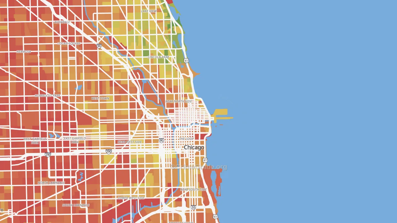60611, IL Map of Drug-Related Crime Rates