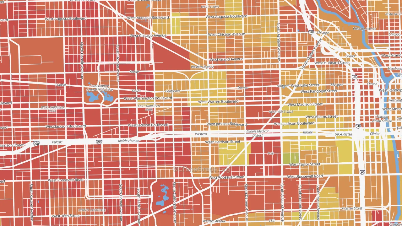 60612, IL Map of Drug-Related Crime Rates