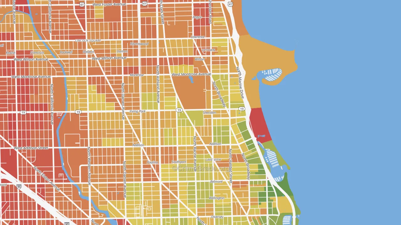 60613, IL Map of Drug-Related Crime Rates