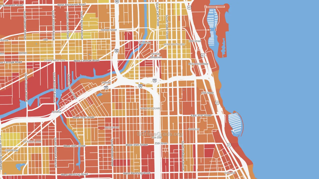 60616, IL Map of Drug-Related Crime Rates