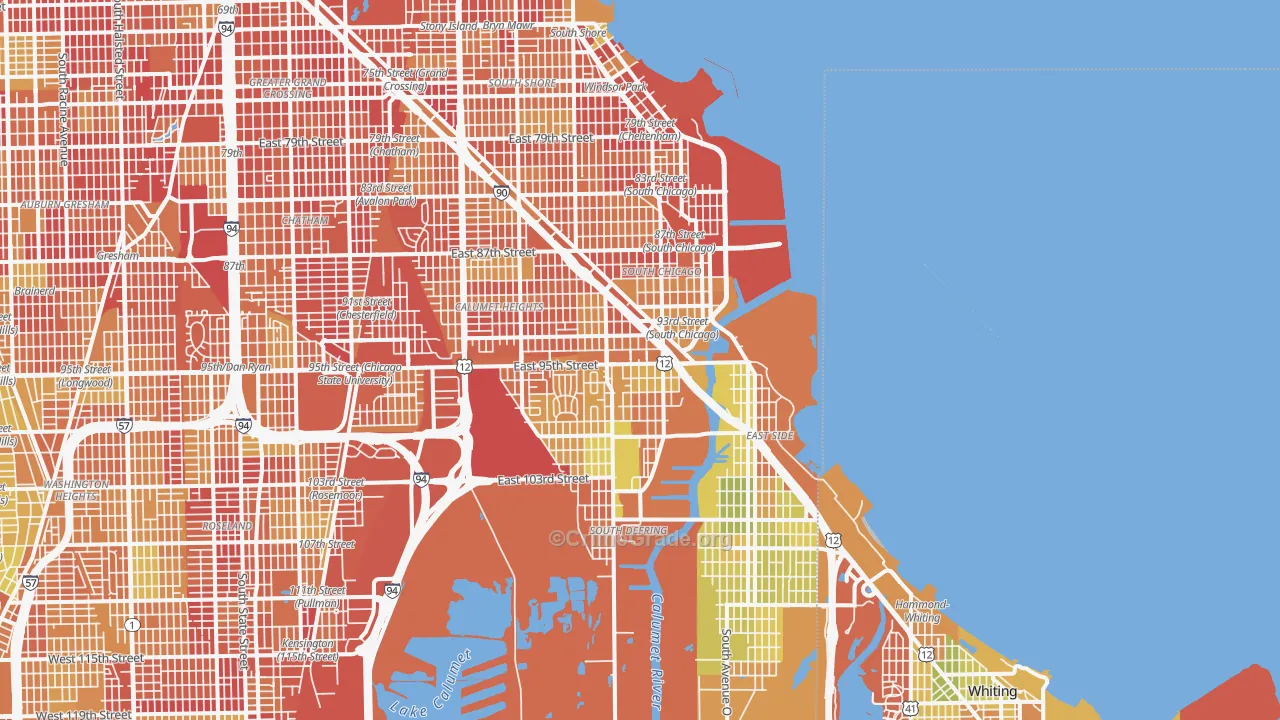 60617, IL Map of Drug-Related Crime Rates