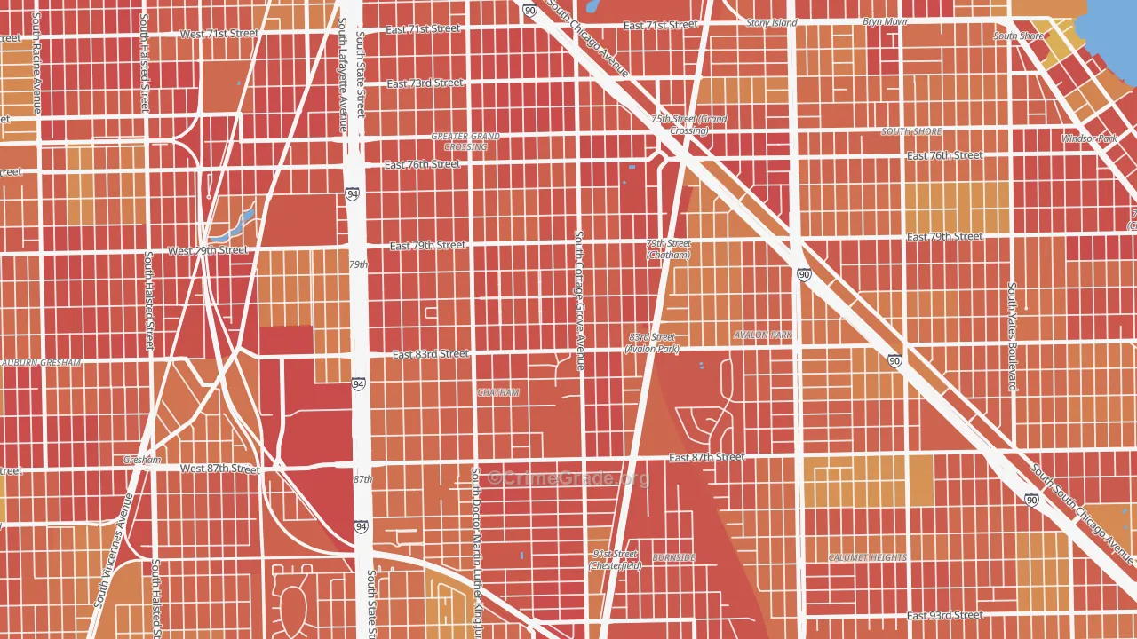 60619, IL Map of Drug-Related Crime Rates