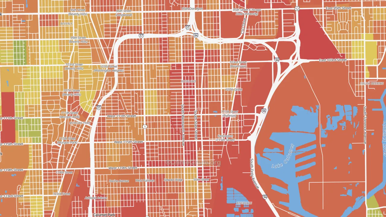60628, IL Map of Drug-Related Crime Rates
