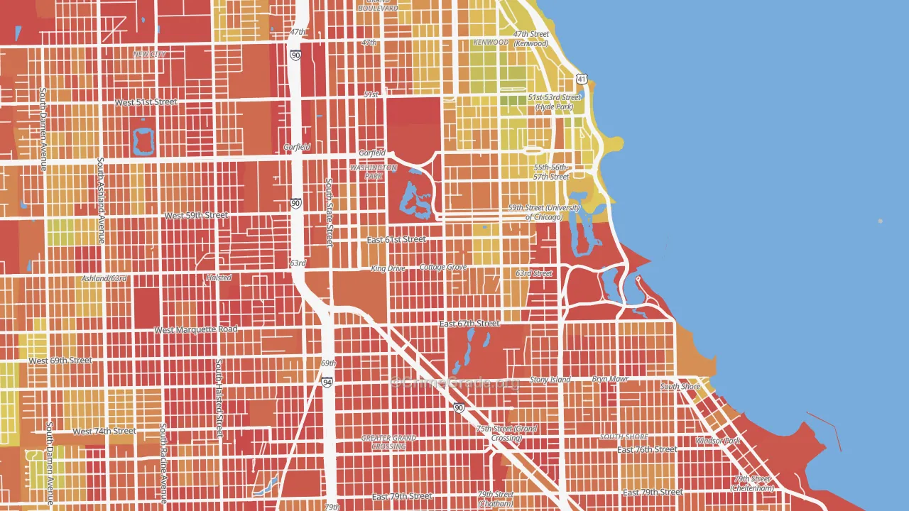 60637, IL Map of Drug-Related Crime Rates