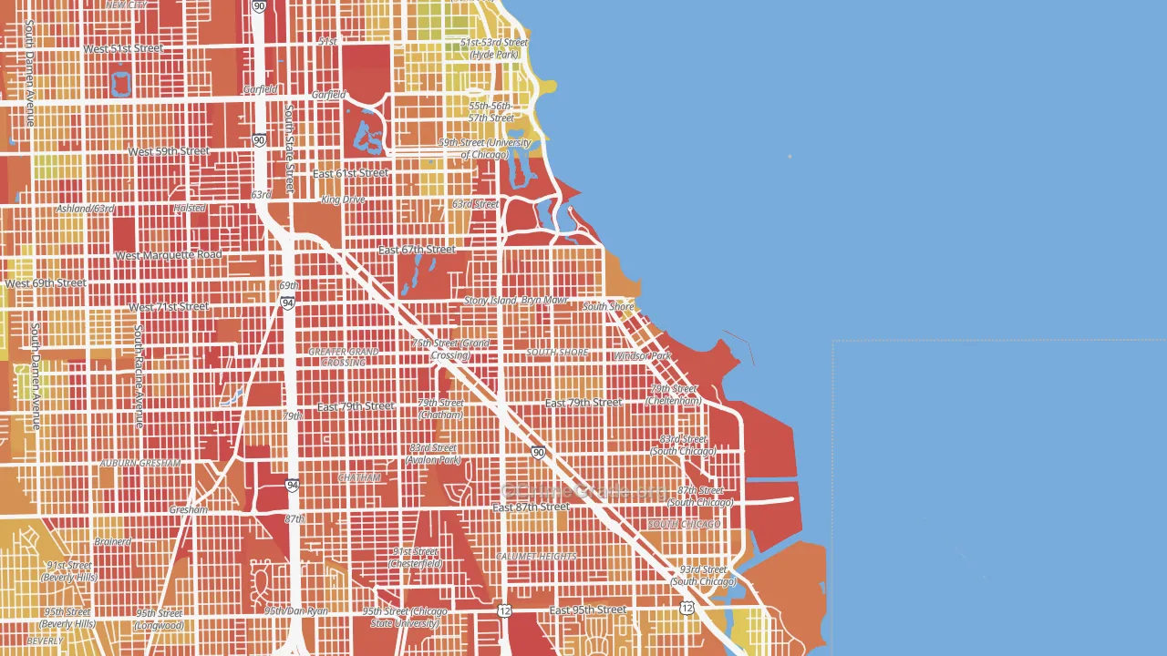60649, IL Map of Drug-Related Crime Rates