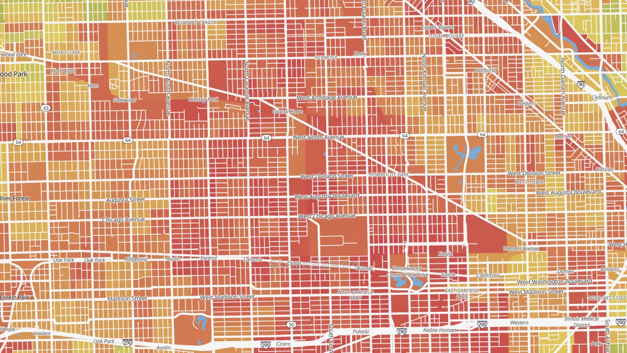 60651, IL Map of Drug-Related Crime Rates