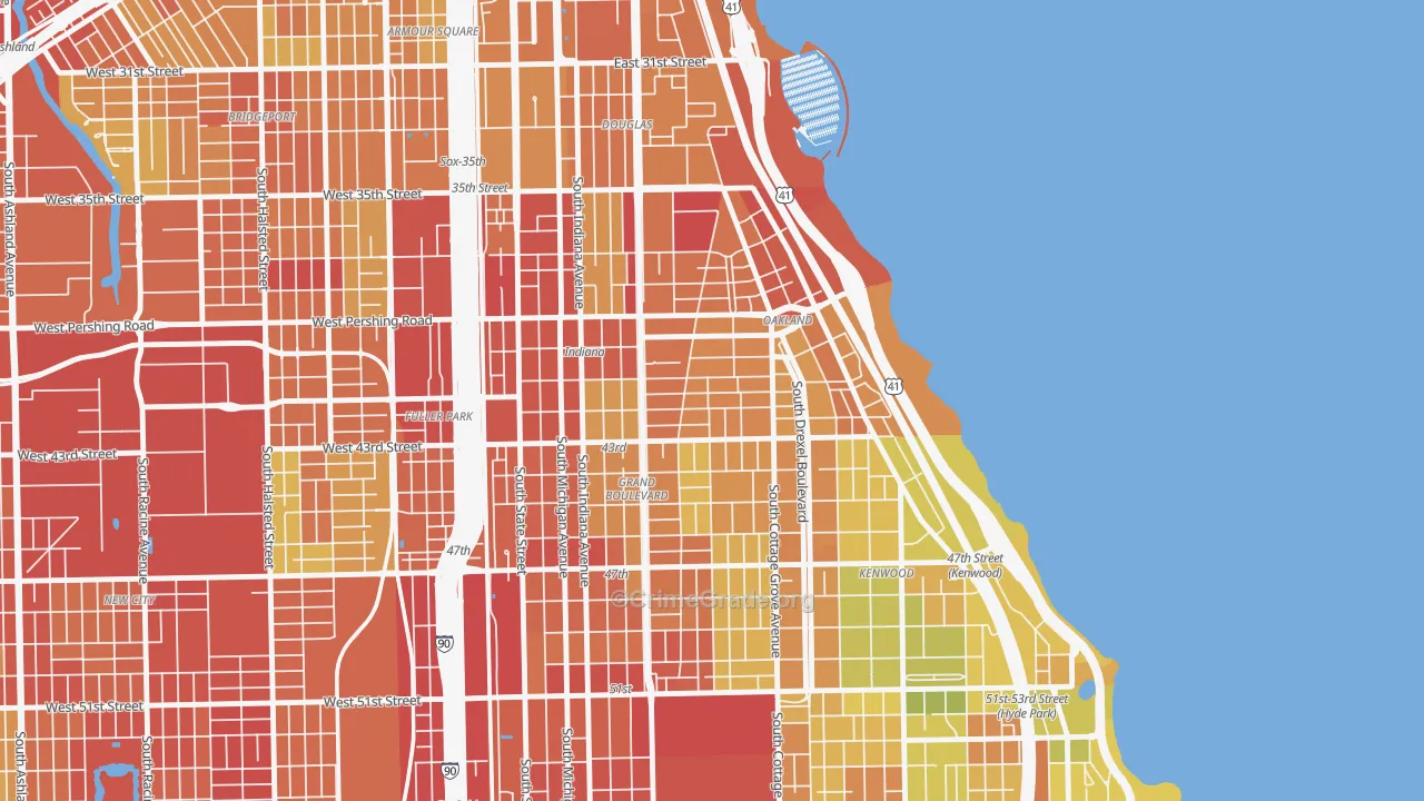 60653, IL Map of Drug-Related Crime Rates