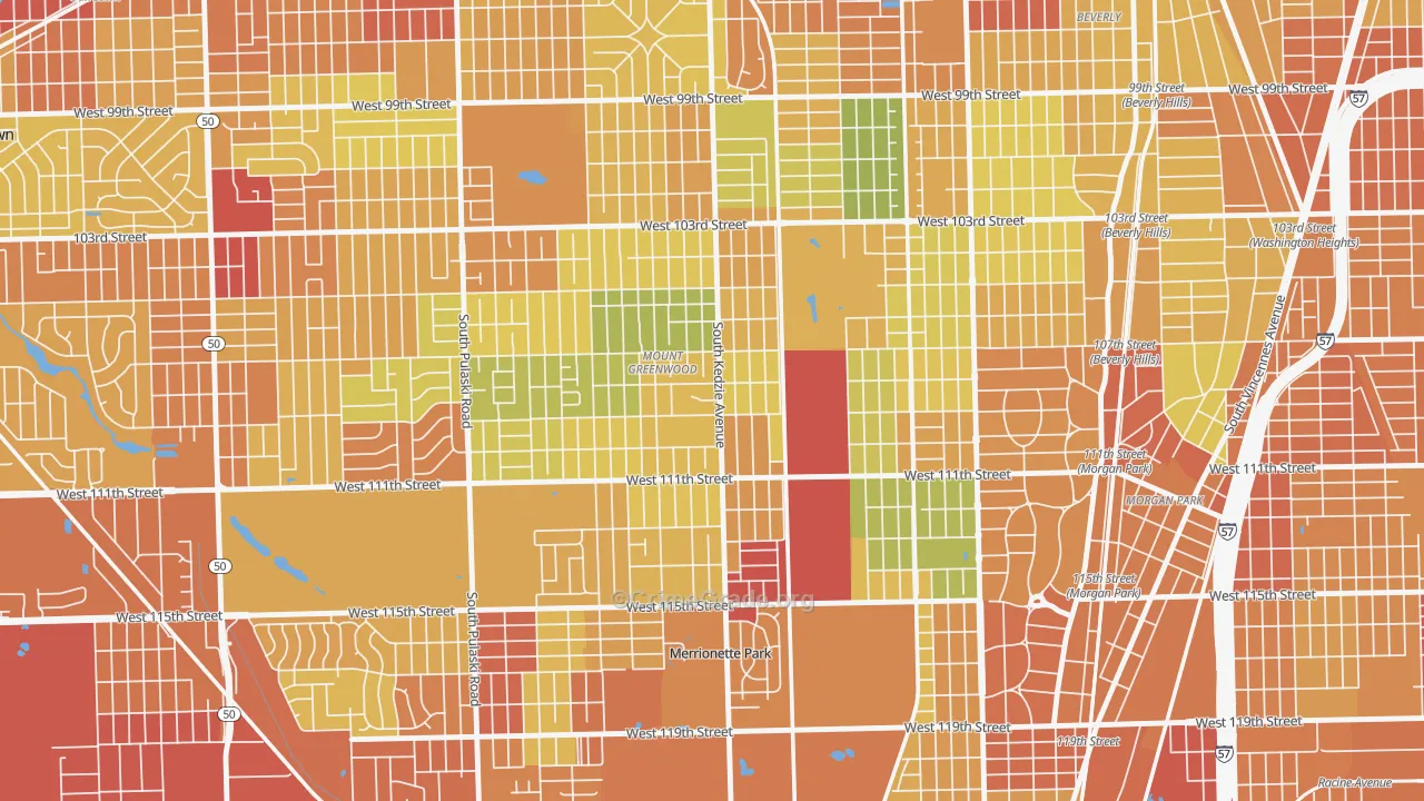 60655, IL Map of Drug-Related Crime Rates