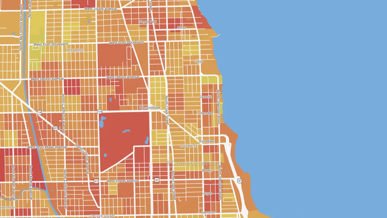 60660, IL Map of Drug-Related Crime Rates