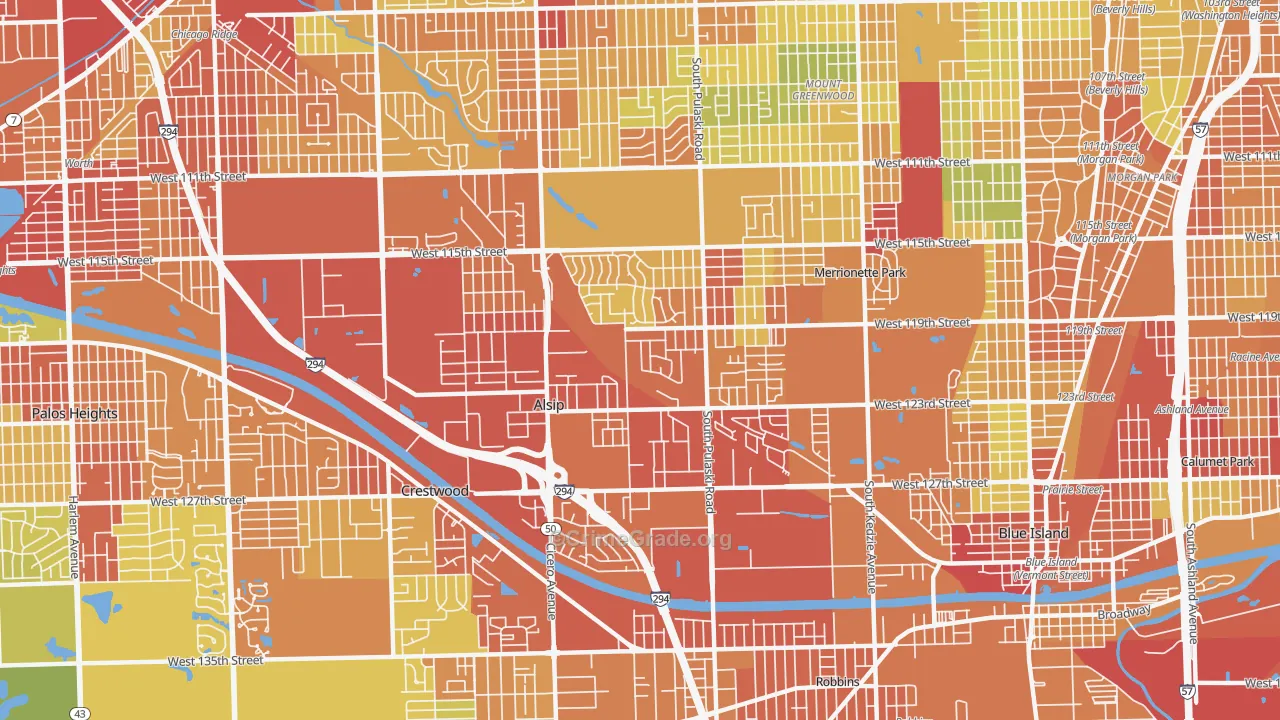 60803, IL Map of Drug-Related Crime Rates